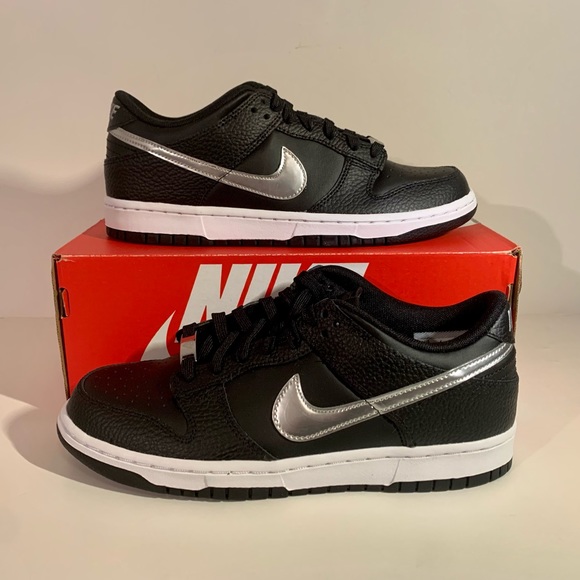 🖤[NEW] NIKE DUNK LOW NBA 75TH ANNIVERSARY SPURS GRADE SCHOOL SIZE 7Y SNEAKERS🖤 - Picture 9 of 15